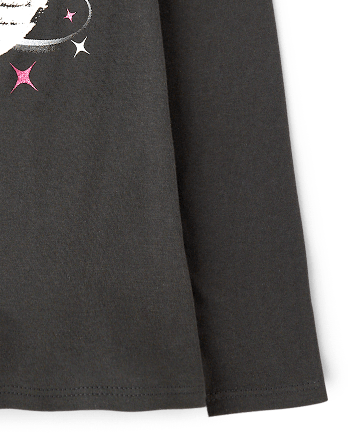 Girls Sparkle Disco Ball Graphic Tee
