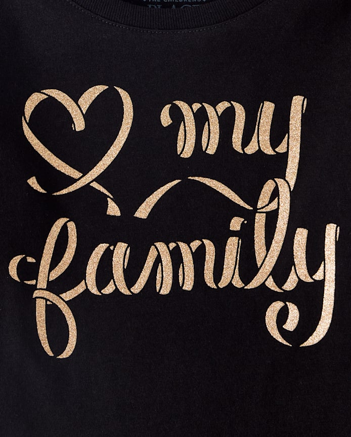 Baby And Toddler Girls Love My Family Graphic Tee