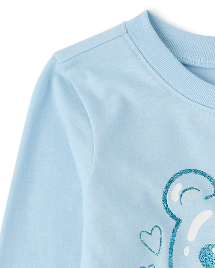 Baby And Toddler Girls Candy Bear Graphic Tee