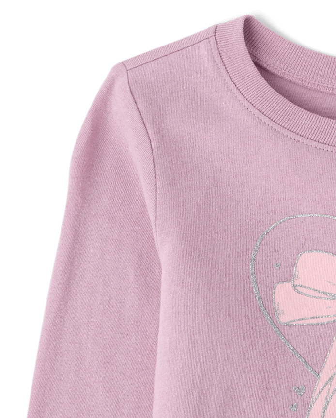 Baby And Toddler Girls Bow Graphic Tee