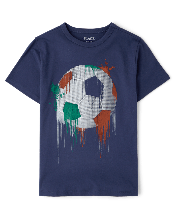 Boys Soccer Ball Graphic Tee