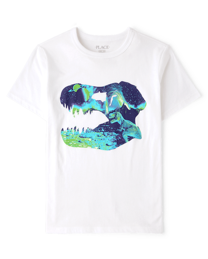 Boys Dino Skull Graphic Tee