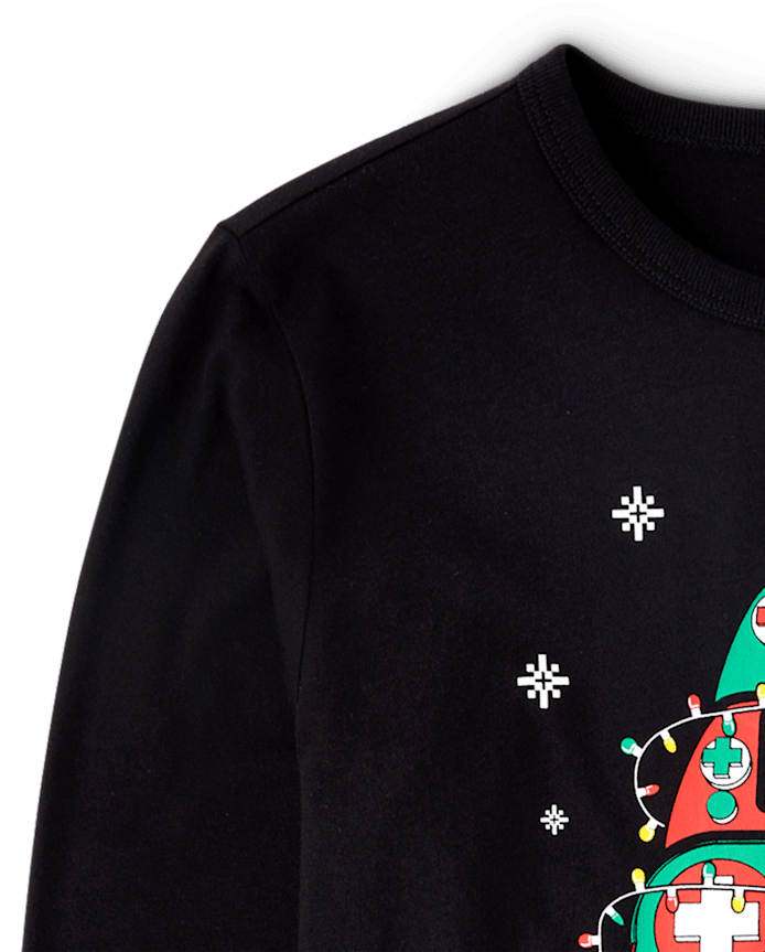 Boys Christmas Video Game Controllers Graphic Tee