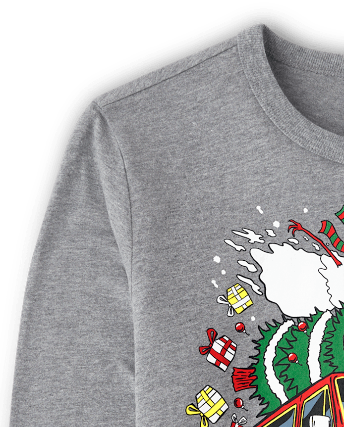 Boys Christmas Monster Truck Graphic Tee