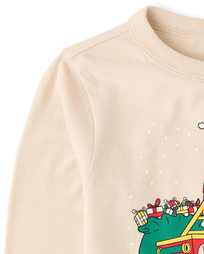 Baby And Toddler Boys Christmas Vehicle Graphic Tee