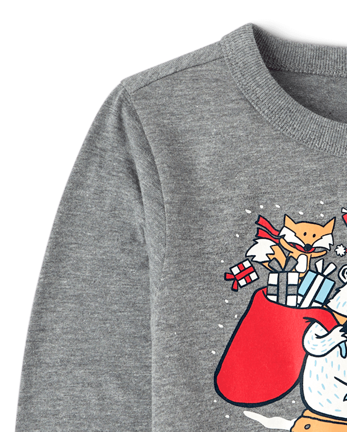Baby And Toddler Boys Christmas Sleigh Graphic Tee