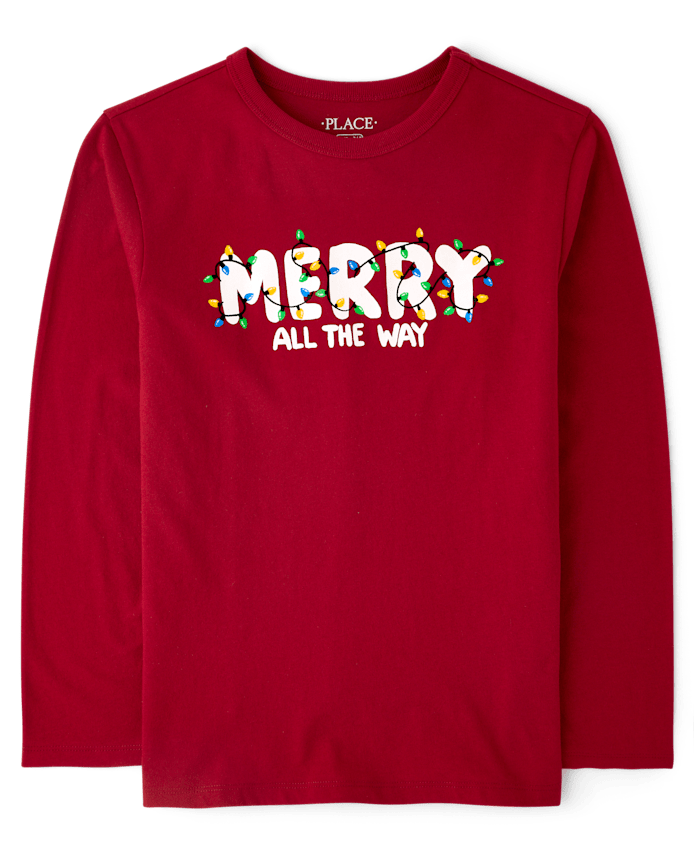 Kids Matching Family Christmas Merry Graphic Tee