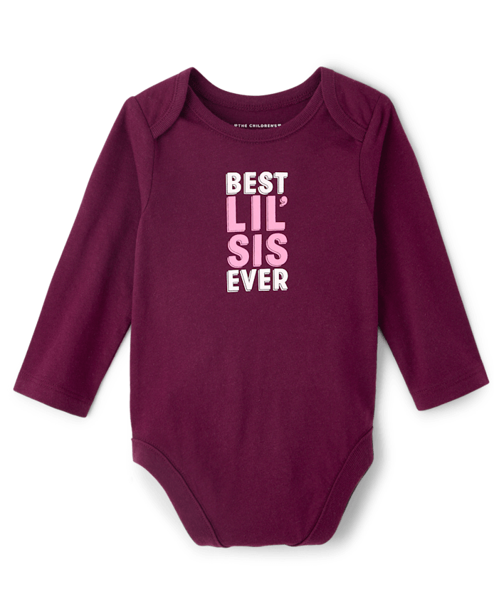 Baby Girls Best Lil' Sister Ever Graphic Bodysuit