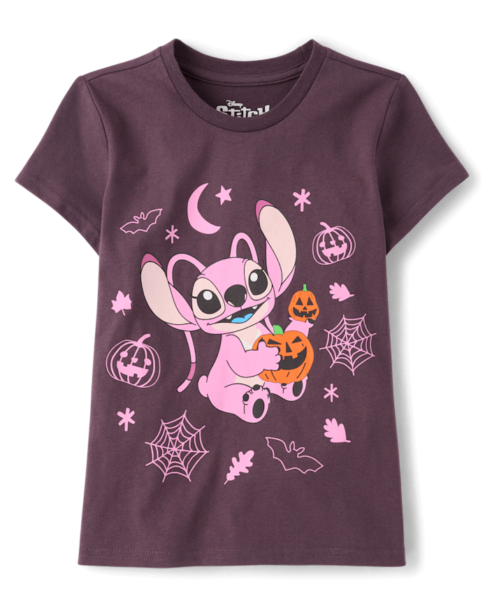 Girls Stitch™ Halloween Angel Graphic Tee