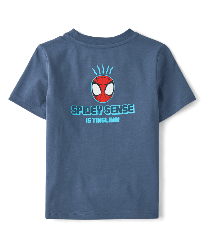 Baby And Toddler Boys Spidey™ Front Back Graphic Tee