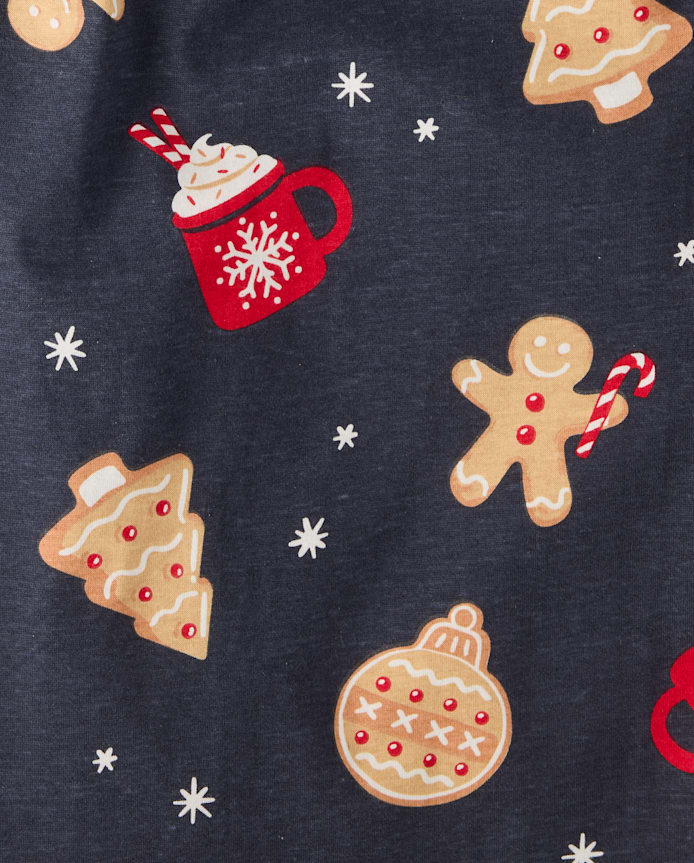 Mens Matching Family Gingerbread Cotton Henley Pajamas