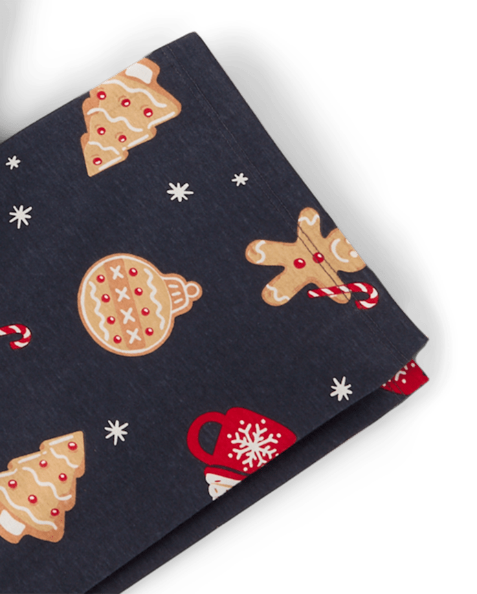 Mens Matching Family Gingerbread Cotton Henley Pajamas