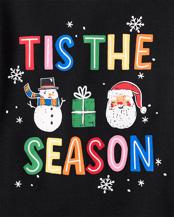 Kids Matching Family Glow Tis' The Season Snug Fit Cotton Pajamas