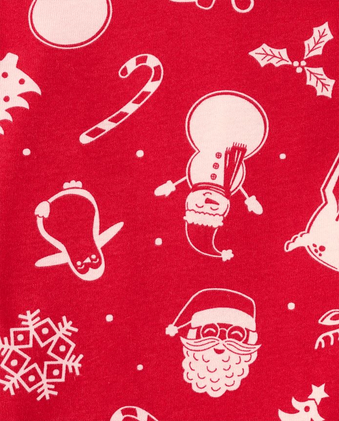 Kids Matching Family Christmas Icon Snug Fit Cotton Pajamas