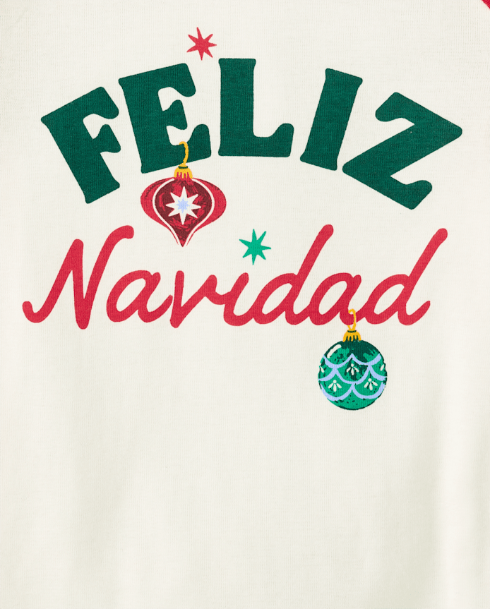 Kids Matching Family Feliz Navidad Snug Fit Cotton Pajamas