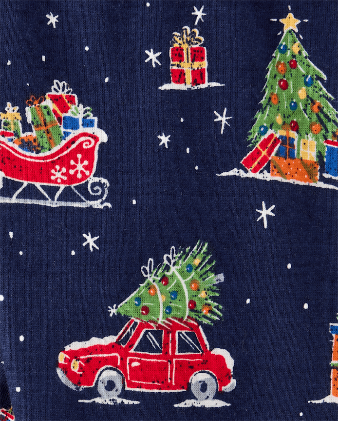 Kids Matching Family Home For The Holidays Snug Fit Cotton Pajamas