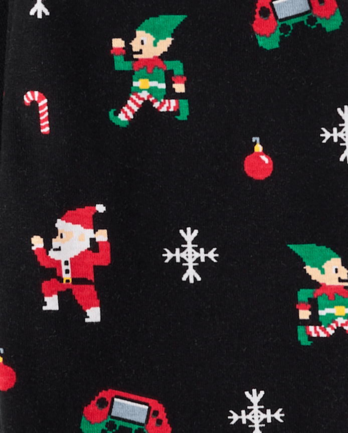 Boys Glow Christmas Video Game Snug Fit Cotton Pajamas