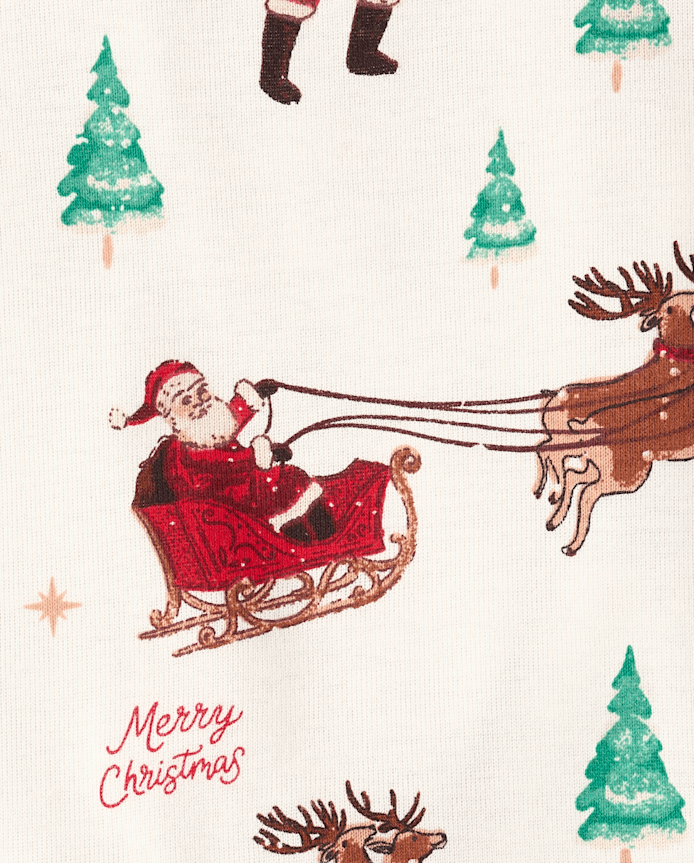 Baby And Toddler Matching Family Santa Sleigh Snug Fit Cotton Pajamas