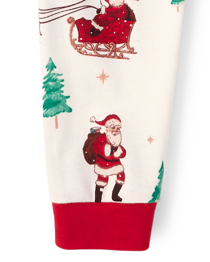Baby And Toddler Matching Family Santa Sleigh Snug Fit Cotton Pajamas