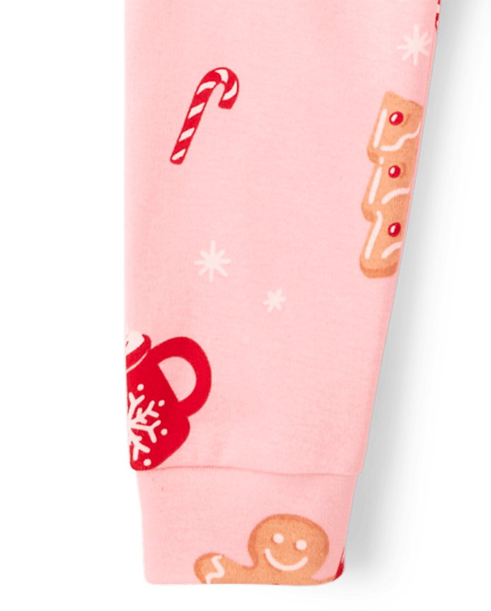 Baby And Toddler Girls Matching Family Gingerbread Snug Fit Cotton Pajamas