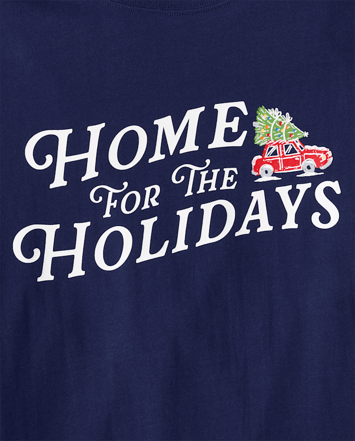 Adult Matching Family Home For The Holidays Cotton Pajamas