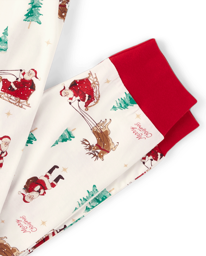 Adult Matching Family Santa Sleigh Cotton Pajamas