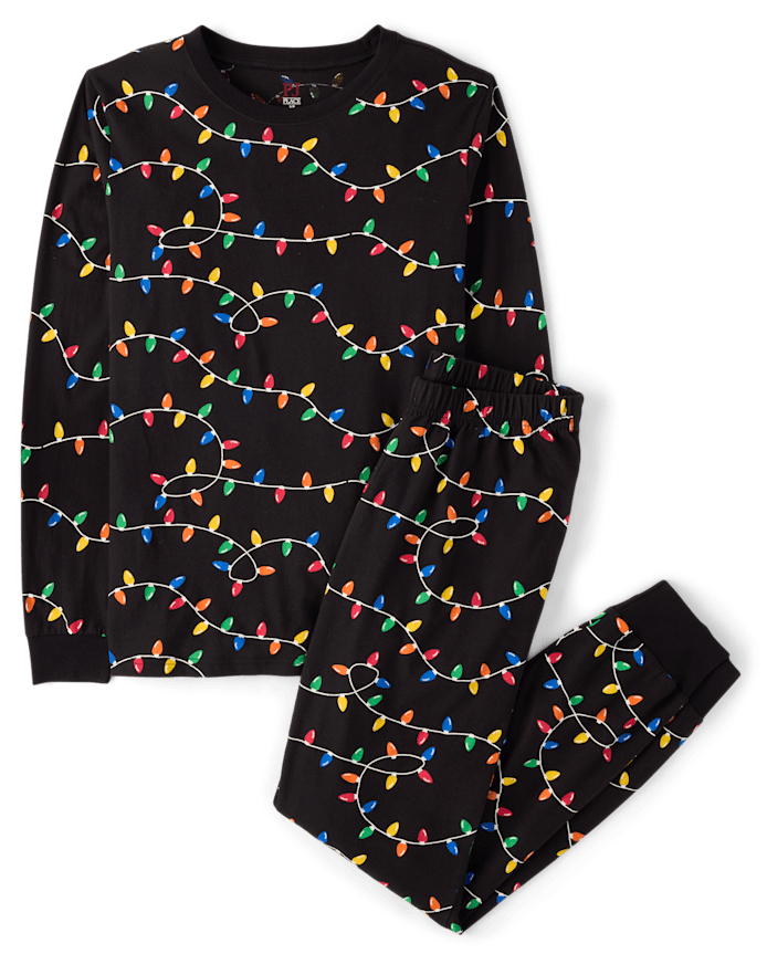 Adult Matching Family Christmas Lights Pajamas