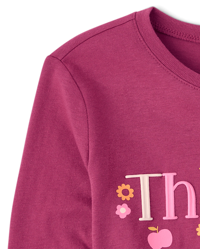 Girls Thankful Graphic Tee