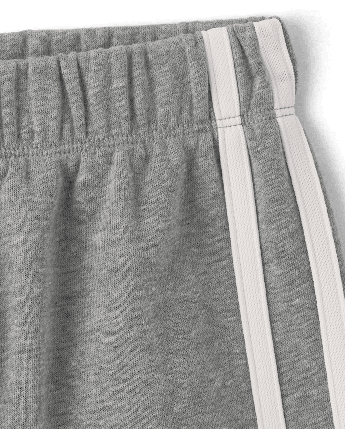 Girls Side Stripe Premium Fleece Wide Leg Sweatpants