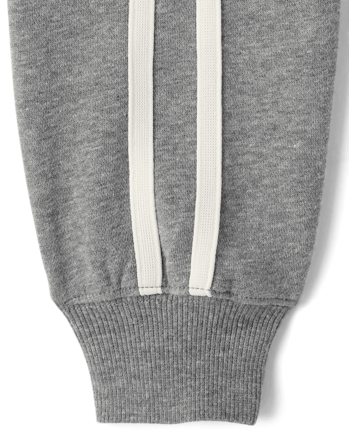 Girls Graphic Side Stripe Premium Fleece Zip Up Hoodie