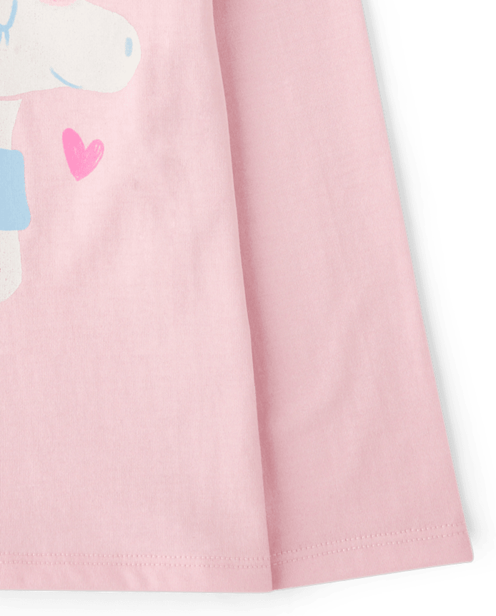 Baby And Toddler Girls Glitter Unicorn Graphic Tee