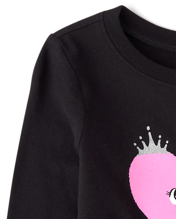 Baby And Toddler Girls Heart Graphic Tee