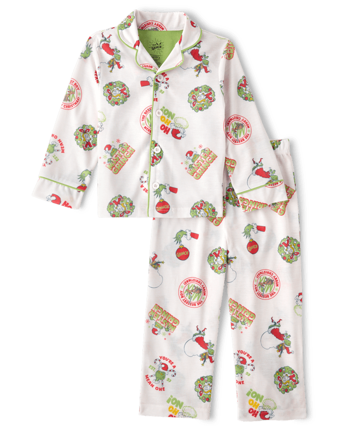 Toddler Matching Family Dr. Seuss The Grinch™ Button Front Pajamas