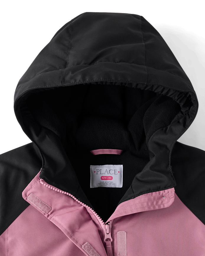 Girls Colorblock Microfleece Lined Snow Jacket
