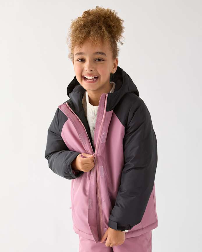 Girls Colorblock Microfleece Lined Snow Jacket