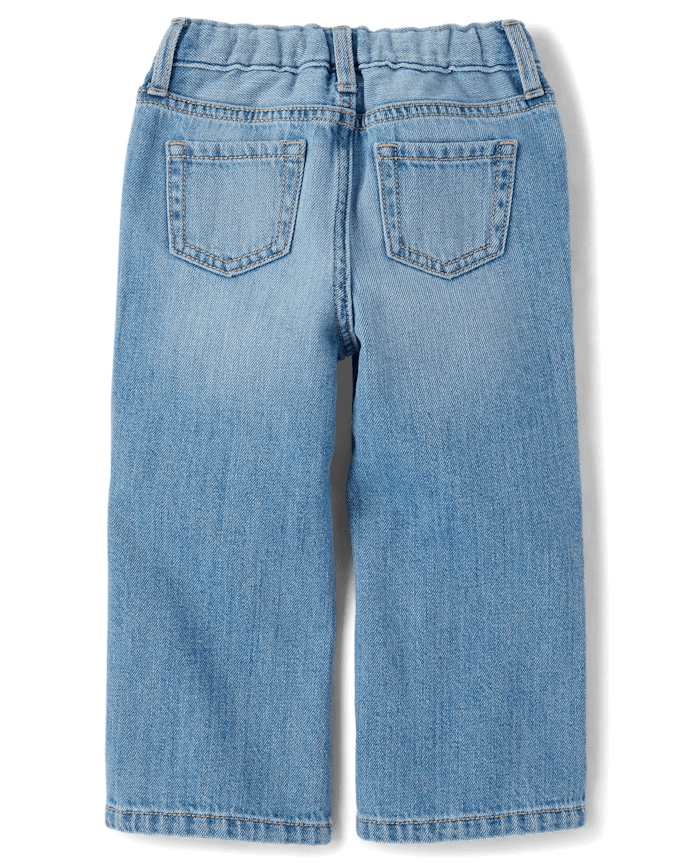 Toddler Girls Hello Kitty® And Friends Embroidered Patch Wide Leg Jeans