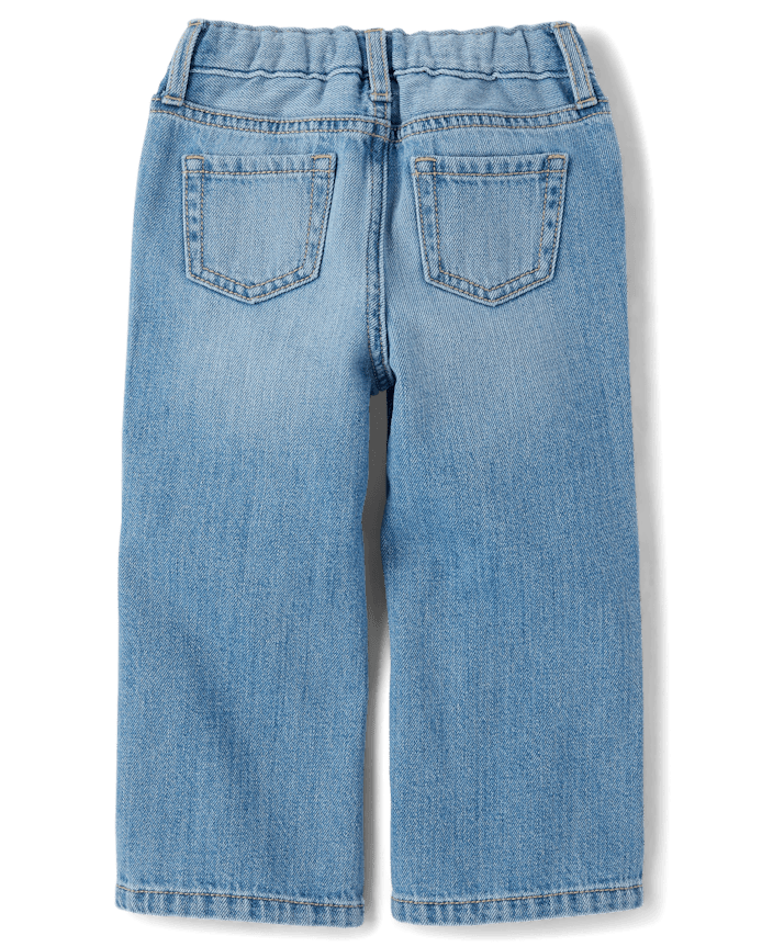Toddler Girls Hello Kitty® And Friends Embroidered Patch Wide Leg Jeans