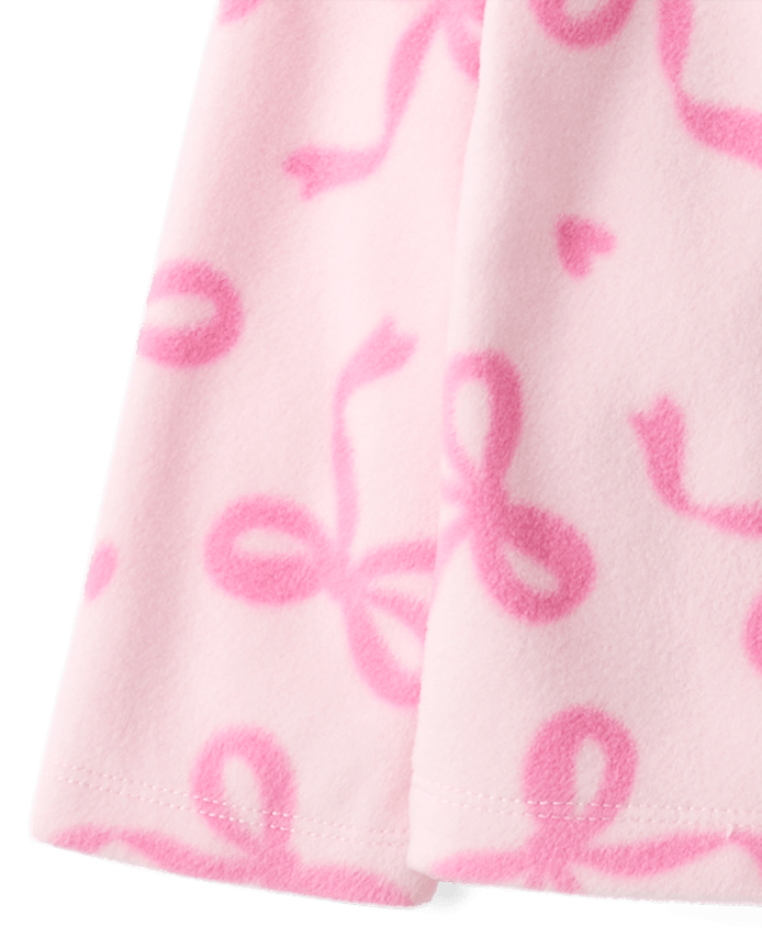 Toddler Girls Print Microfleece Quarter Zip Pullover