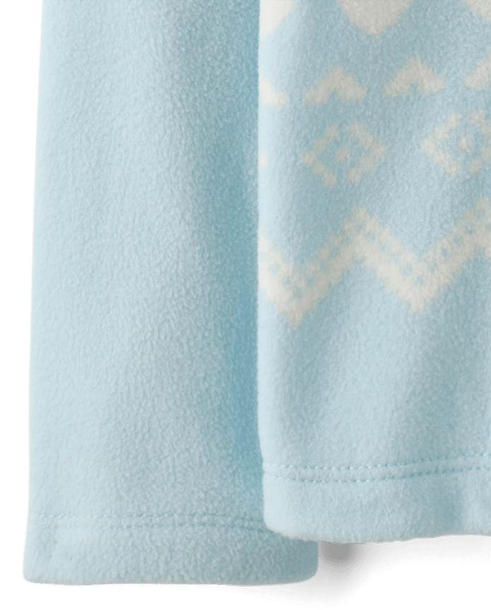 Toddler Girls Print Microfleece Quarter Zip Pullover