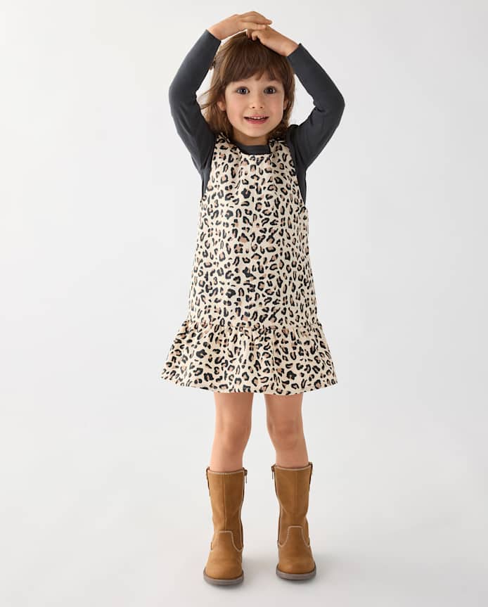 Toddler Girls Leopard Jumper 2-Piece Outfit Set