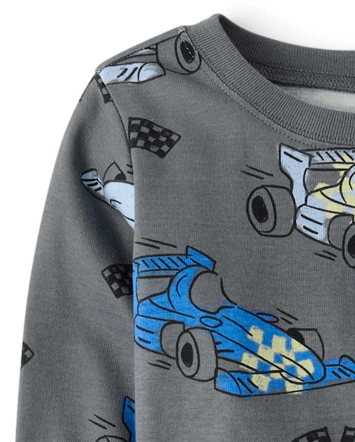 Boys Racecar Snug Fit Cotton Pajamas