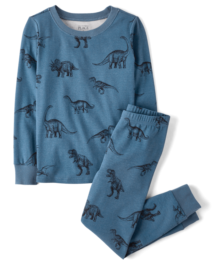 Boys Dino Snug Fit Cotton Pajamas