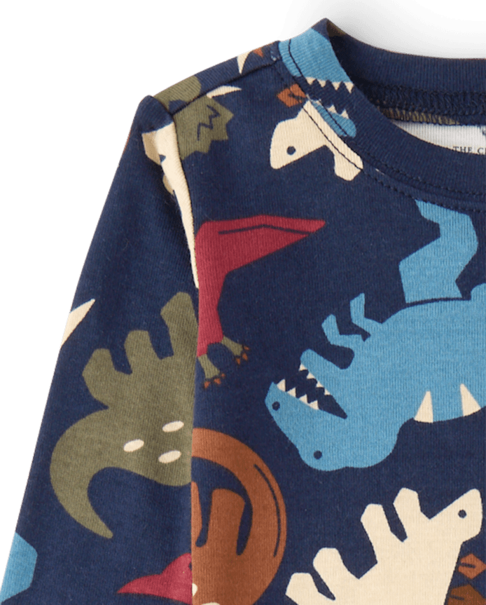 Baby And Toddler Boys Dino Snug Fit Cotton Pajamas