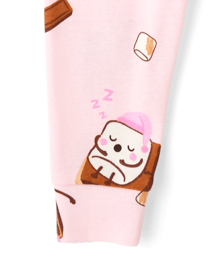 Baby And Toddler Girls S'mores Snug Fit Cotton Pajamas