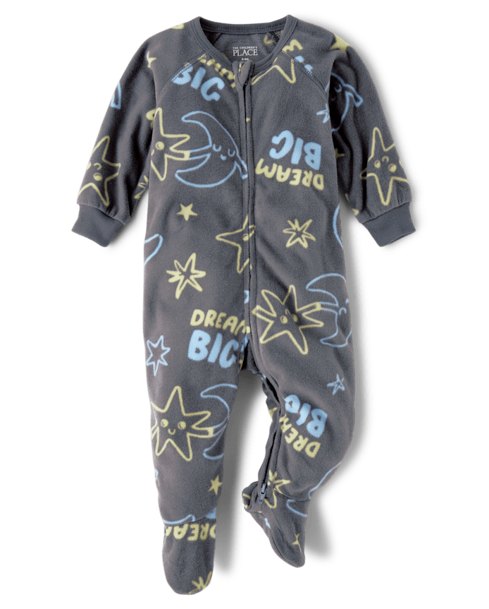 Baby And Toddler Dream Big Fleece Footed One Piece Pajamas