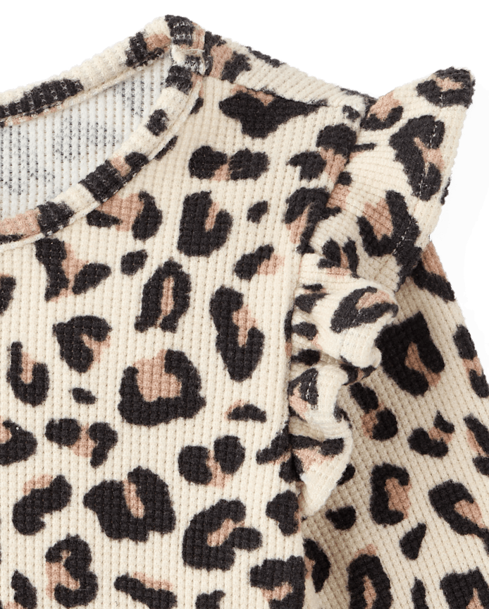 Baby And Toddler Girls Print Thermal Flutter Dress