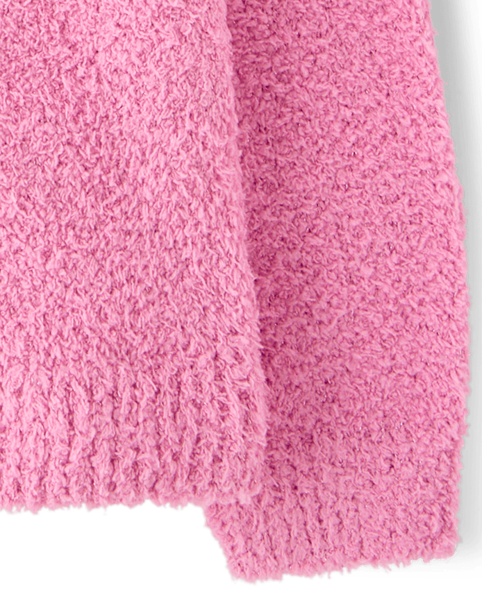 Toddler Girls Graphic Fuzzy Sweater
