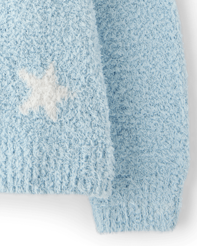 Toddler Girls Graphic Fuzzy Sweater