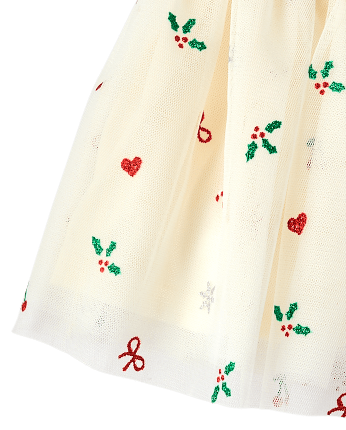 Toddler Girls Christmas Mesh Tutu Skirt