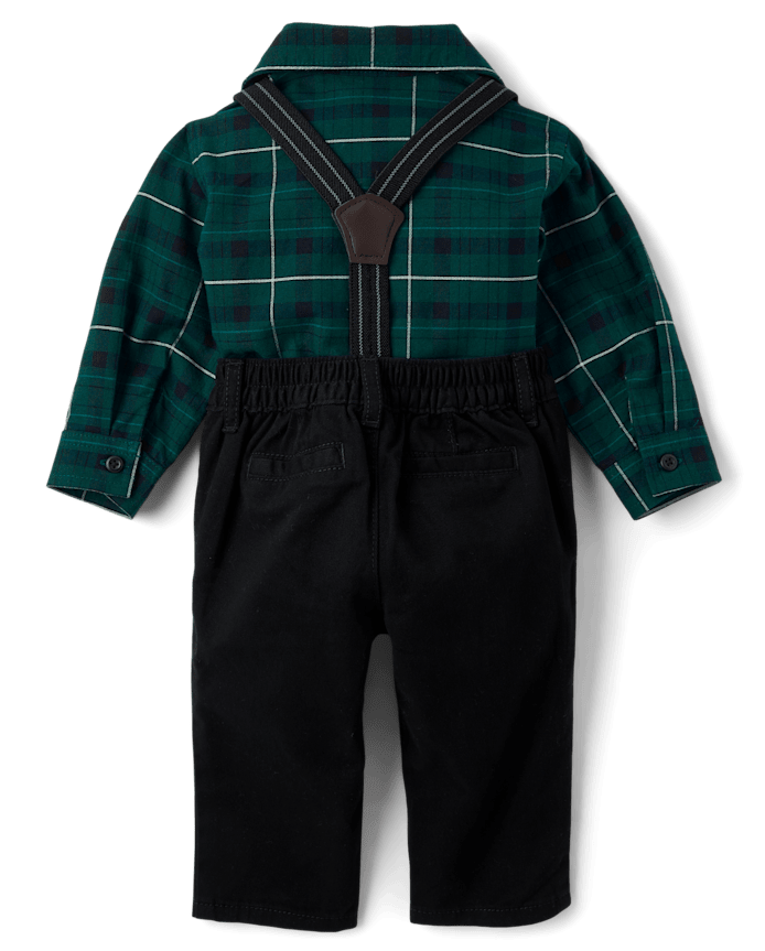 Baby Boys Dad And Me Plaid 2-Piece Outfit Set